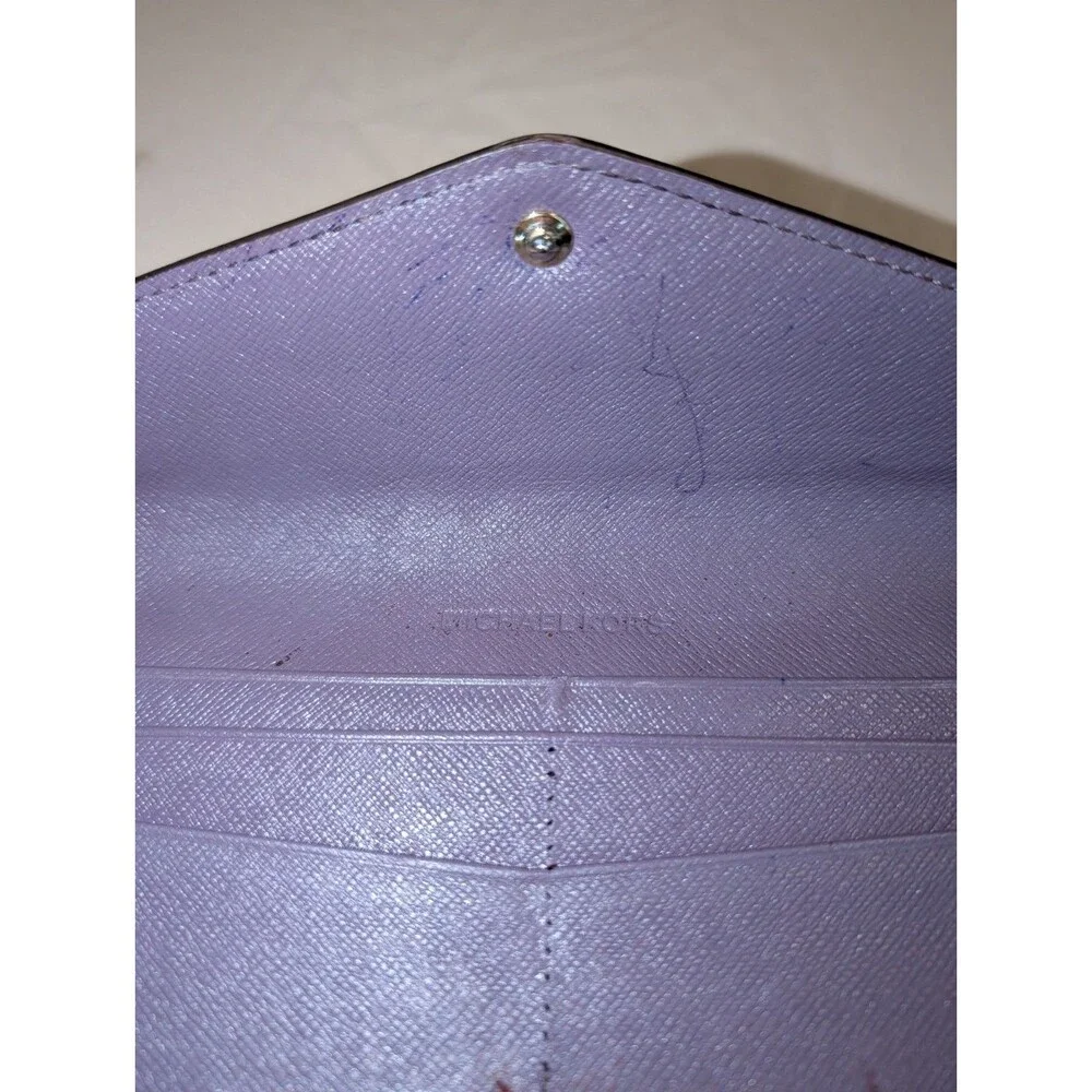 Michael Kors Purple/Gray Checkbook Wallet